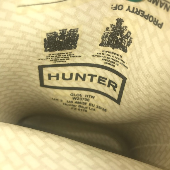 Light Blue Short Rain Boots - Hunter Size 5 - Picture 4 of 4